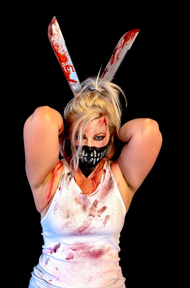 Character makeup of Erica Slaughter, from the comic Something Is Killing the Children
